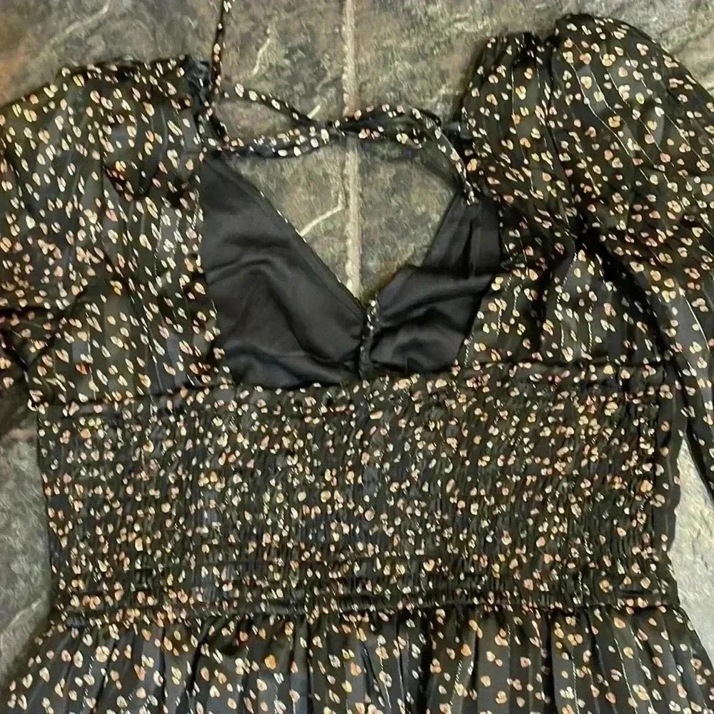 Japna dress, size XS. Sheer material over black lining. NWT. - Picture 5 of 12